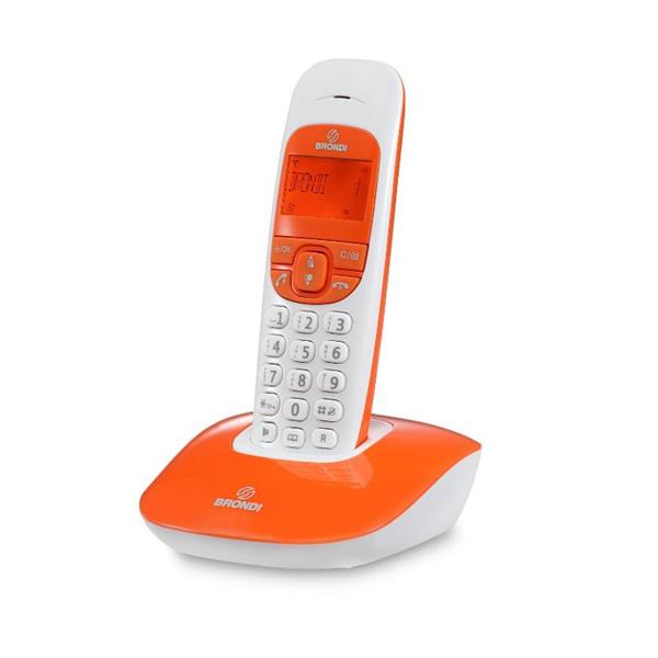 793 - BRONDI DIGITAL CORDLESS CON VIVAVOCE NICE BIANCO/ARANCIONE - BRONDI