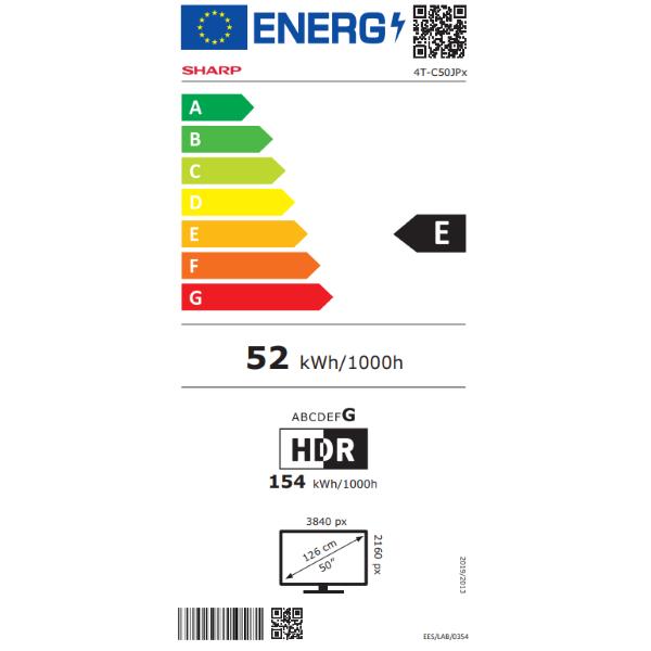 SHARP 50JP7265E 50'' GOOGLE TV MINILED QLED 4K AUDIO DOLBY DIGITAL+ DTS HD CHROMECAST LIGHT GREY IT
