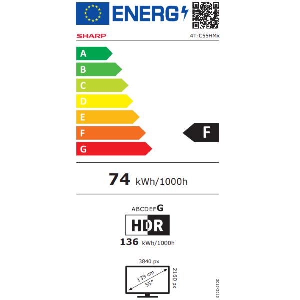 SHARP 55HM5246E 55"' SMART TV QLED 4K TIVO OS FRAMELESS HDR AUDIO HARMAN KARDON  IT