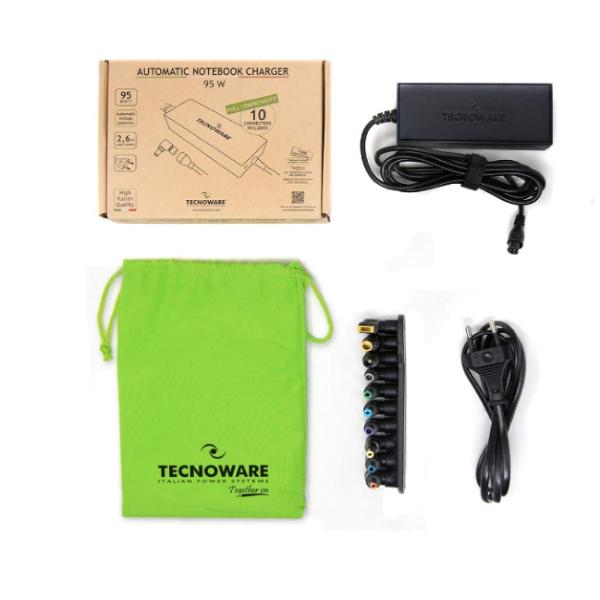 TECNOWARE ALIMENTATORE PER NOTEBOOK FAU17610 - 95 WATT UNIVERSALE