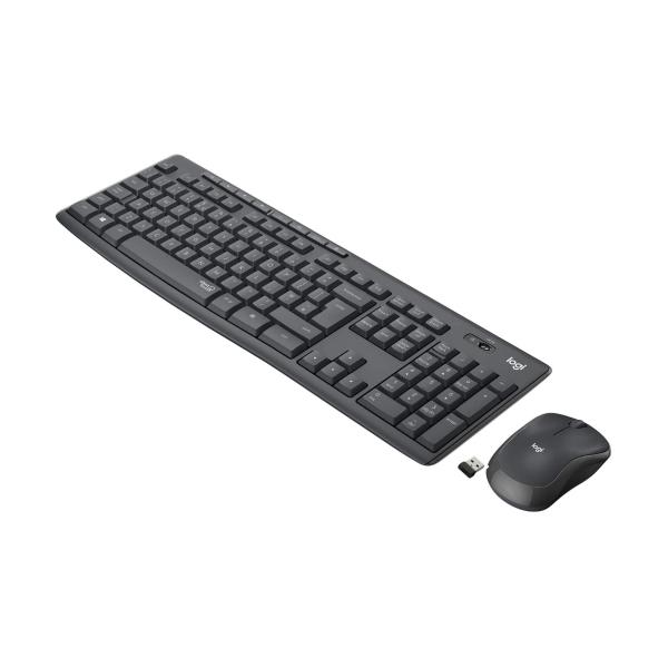 LOGITECH MK295 TASTIERA SILENT CON MOUSE WIRELESS SENZA FILI BLACK