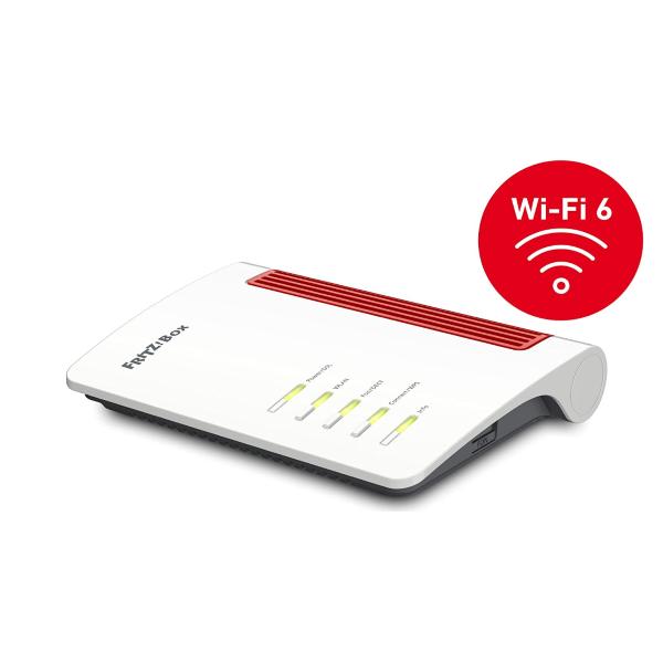 FRITZ BOX 7510 ROUTER ADSL VDSL WiFi 6 BANDA SINGOLA 2.4GHZ BIANCO