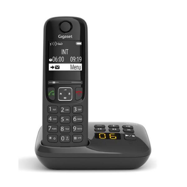 CORDLESS SIEMENS GIGASET AS690A BLACK VIVAVOCE CON SEGRETERIA