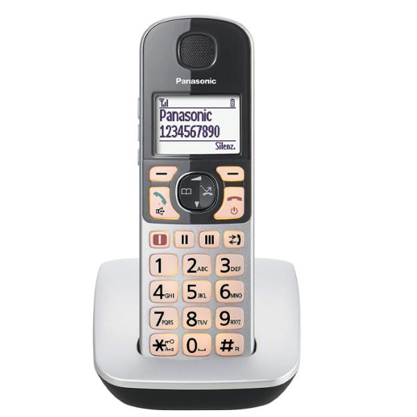 CORDLESS PANASONIC SILVER VIVAVOCE - TASTI GRANDI E VOCALI - ANTIURTO