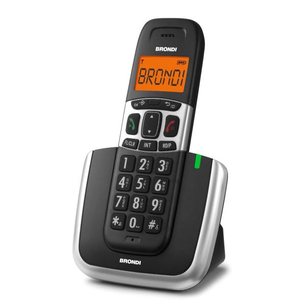 5305 - BRONDI BRAVO PLATINUM TELEFONO CORDLESS TASTI GRANDI DECT