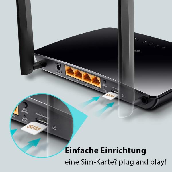 ROUTER TP-LINK ARCHER MR200 V5 AC750 WIRELESS DUALBAND 4G LTE 3P LAN + 1P LAN/WAN
