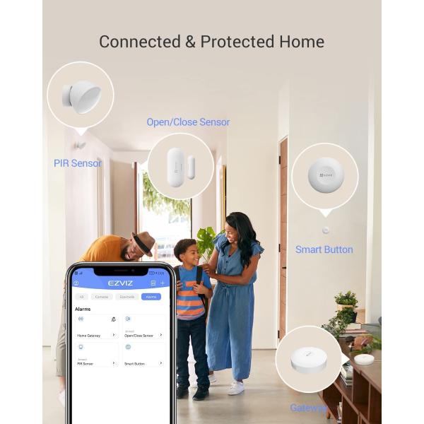 EZVIZ (CS-A3-A0-W) CENTRALINA SENSORE PIR SENSORE APERTURA/CHIUSURA PULSANTE ZIGBEE